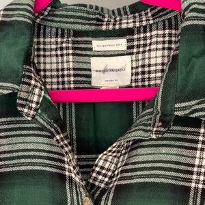 American Eagle Outfitters Forest Checkered Tunic